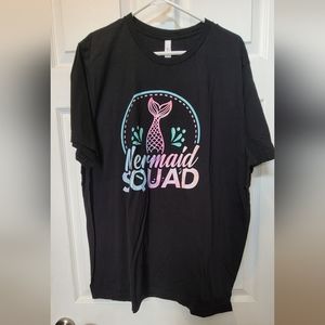 Women's graphic T-shirt, "Mermaid Squad" size 2XL